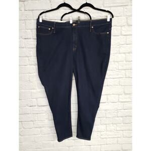 J. Crew 10" Highest-Rise Toothpick Jean in Dark Ink Wash Sz 37 Plus Size 24